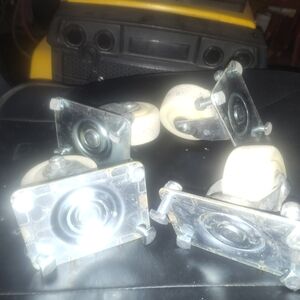 Heavy-Duty Swivel Caster Wheels - Silver and White